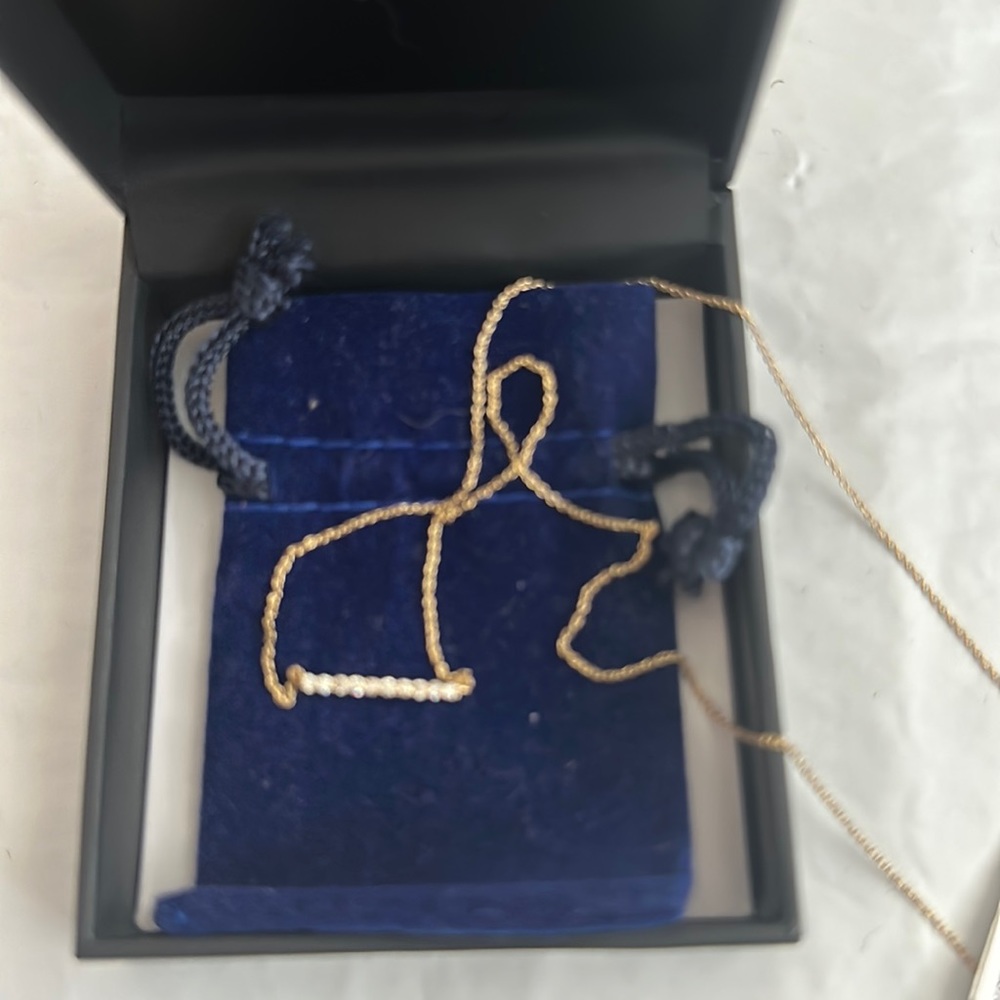 Brand New with Tags 1/6 carat Diamond bar necklace